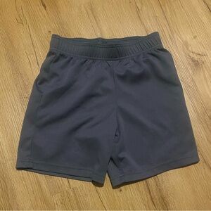 Dark gray, athletic shorts, size 6 boys
